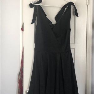 Deadly Dames tie me up dress in black size large